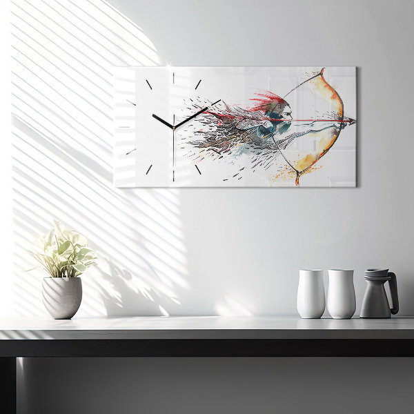 Horizontálne hodiny Bojovník počas lovu