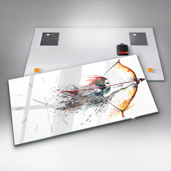 Horizontálne hodiny Bojovník počas lovu