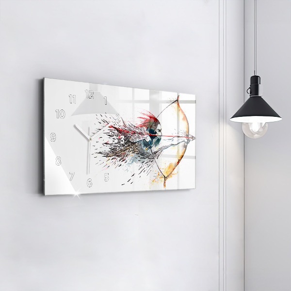 Horizontálne hodiny Bojovník počas lovu