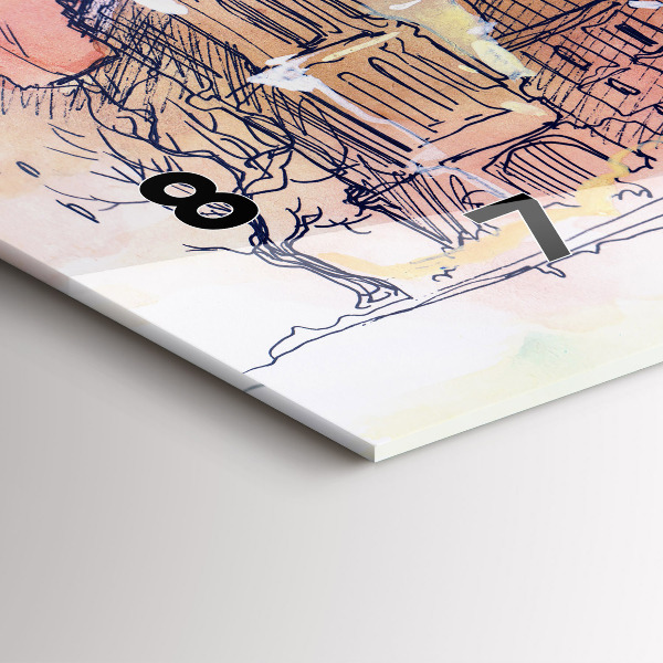 Horizontálne hodiny Maľovaná krajina Paríža