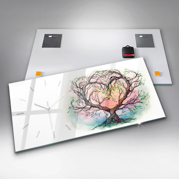 Horizontálne hodiny Srdce prírodného stromu