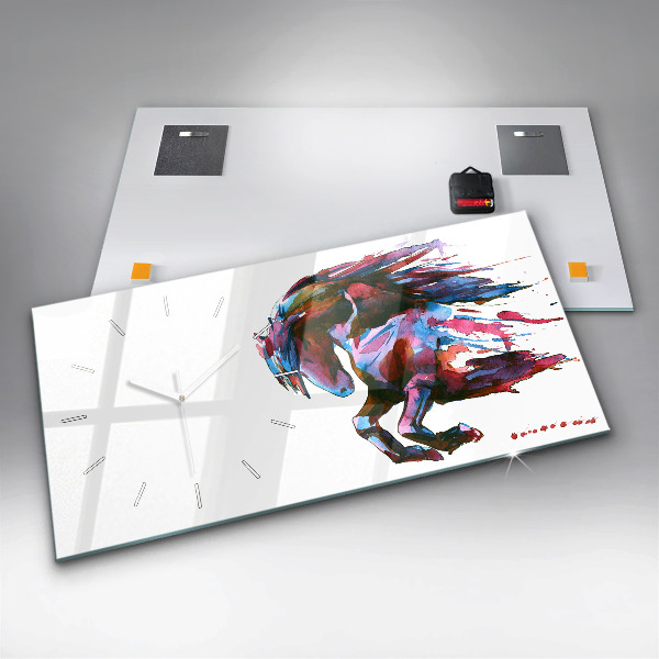 Horizontálne hodiny Kôň na úteku