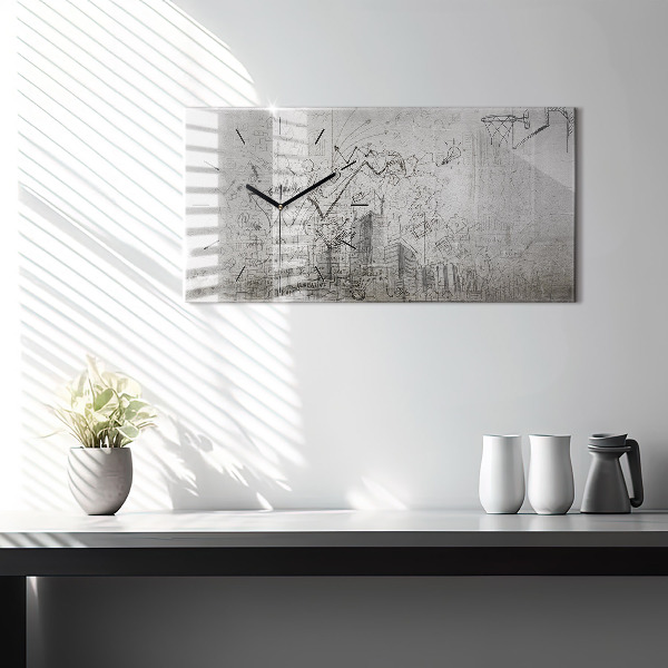 Horizontálne hodiny Náčrt mesta