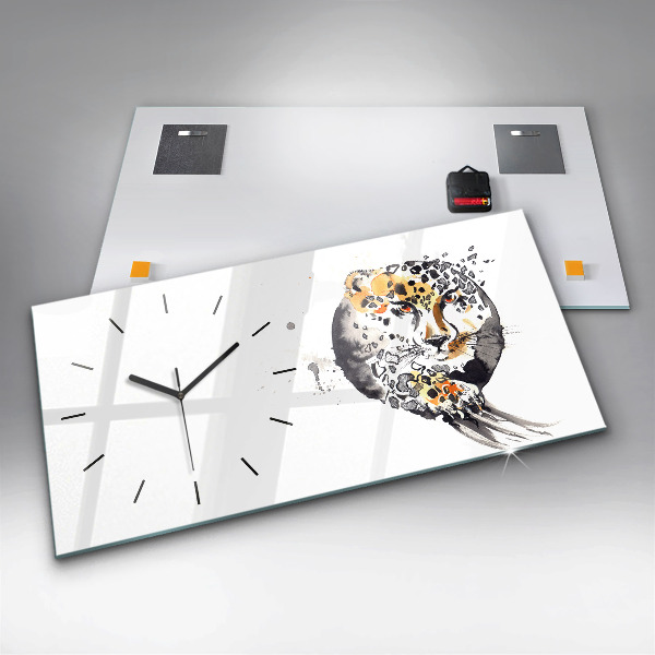 Horizontálne hodiny Gepard vnútri kruhu