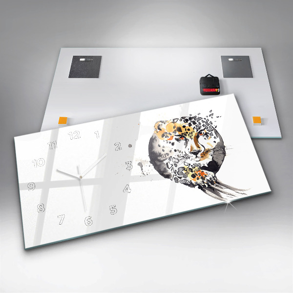 Horizontálne hodiny Gepard vnútri kruhu