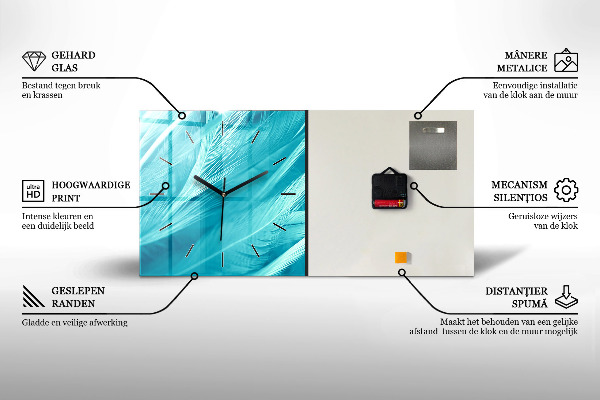 Horizontálne hodiny Ilustrácia slúchadiel