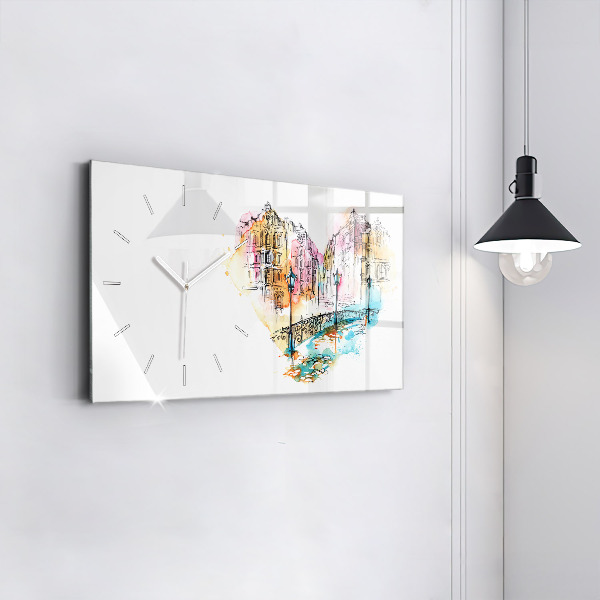 Horizontálne hodiny Maľovaná architektúra