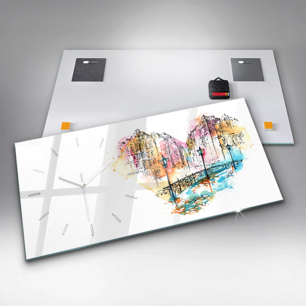 Horizontálne hodiny Maľovaná architektúra