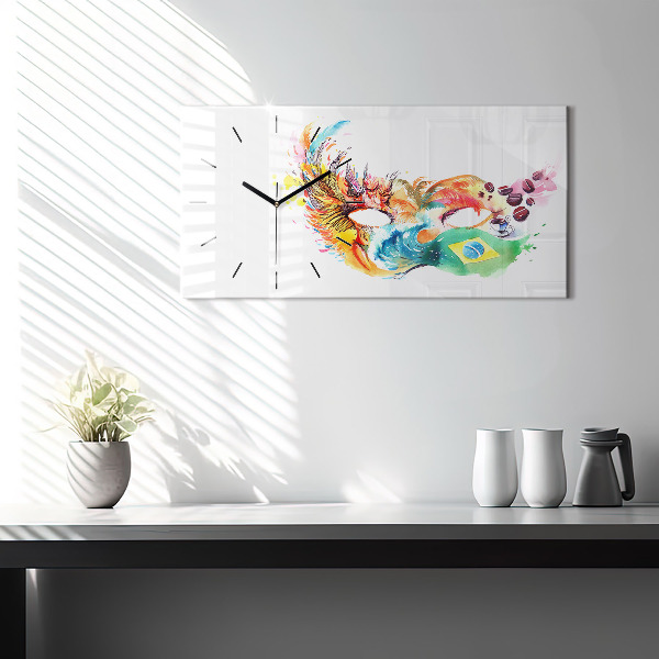 Horizontálne hodiny Kultúra - brazílska vlajka