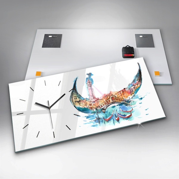 Horizontálne hodiny Taliansko – Benátska gondola
