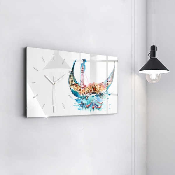 Horizontálne hodiny Taliansko – Benátska gondola