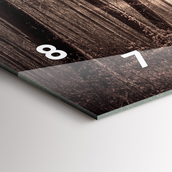 Horizontálne hodiny Lesná cesta v sépiovej farbe