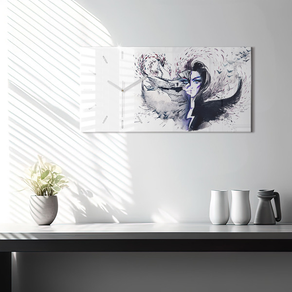 Horizontálne hodiny Ženy ilustrácie