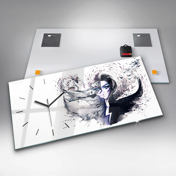 Horizontálne hodiny Ženy ilustrácie