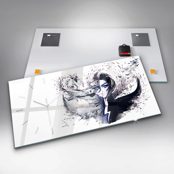 Horizontálne hodiny Ženy ilustrácie