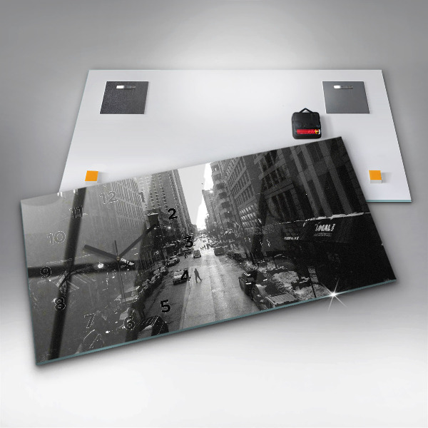 Horizontálne hodiny Ulice mesta Chicago