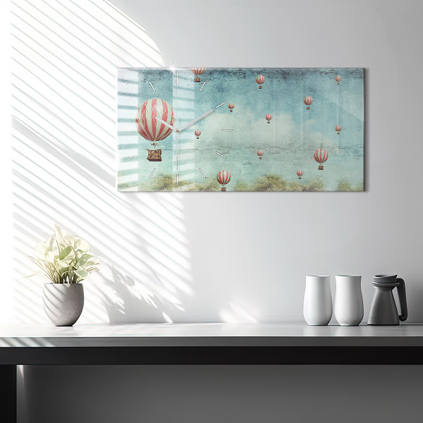 Horizontálne hodiny Balóny