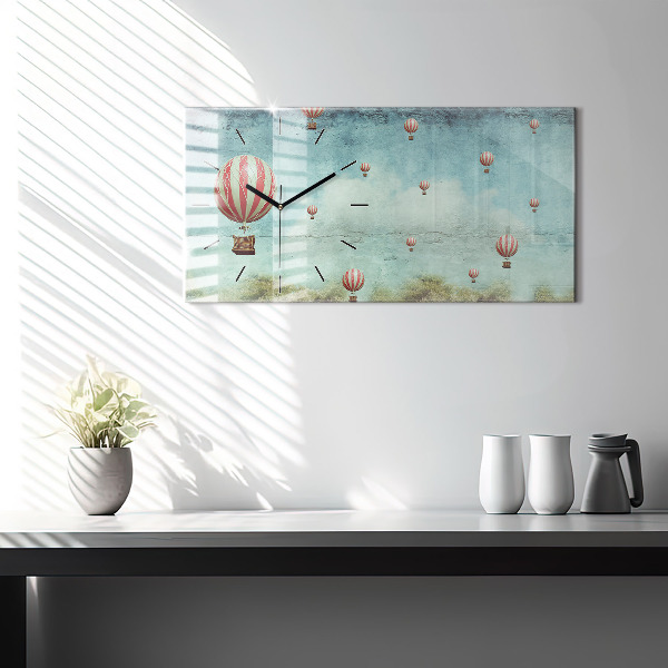 Horizontálne hodiny Balóny