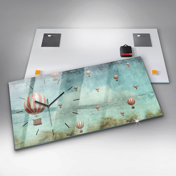 Horizontálne hodiny Balóny