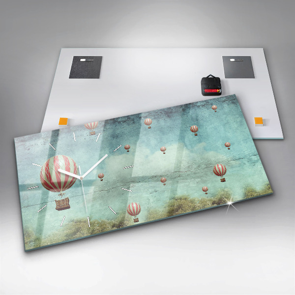 Horizontálne hodiny Balóny