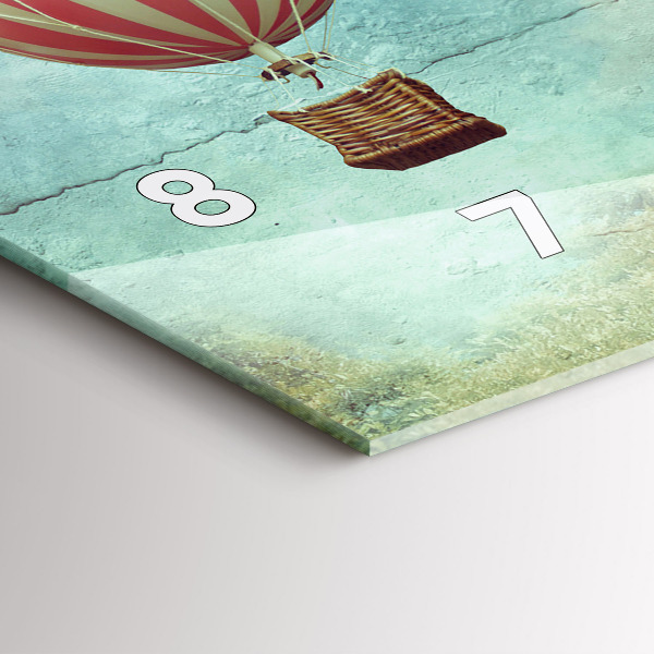 Horizontálne hodiny Balóny