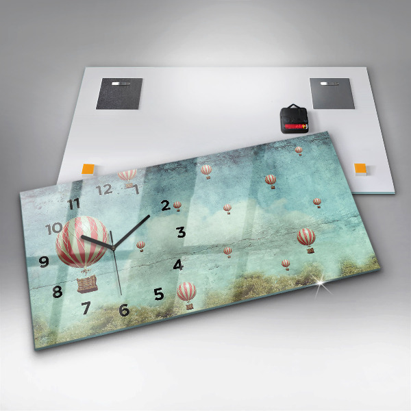 Horizontálne hodiny Balóny