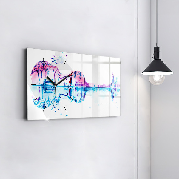 Horizontálne hodiny Jazero Cello Park