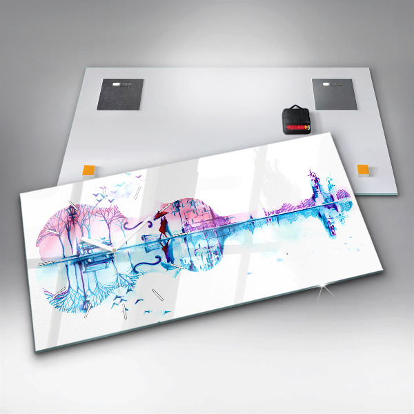 Horizontálne hodiny Jazero Cello Park