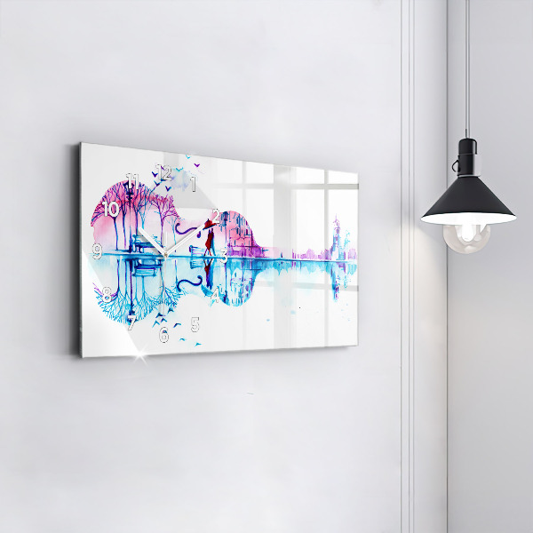 Horizontálne hodiny Jazero Cello Park