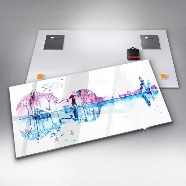 Horizontálne hodiny Jazero Cello Park