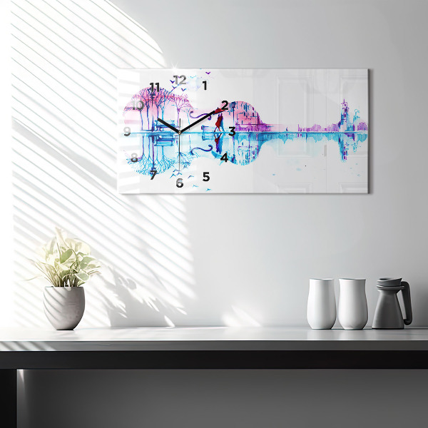 Horizontálne hodiny Jazero Cello Park