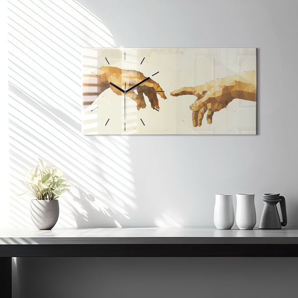 Horizontálne hodiny Stvorenie Adama