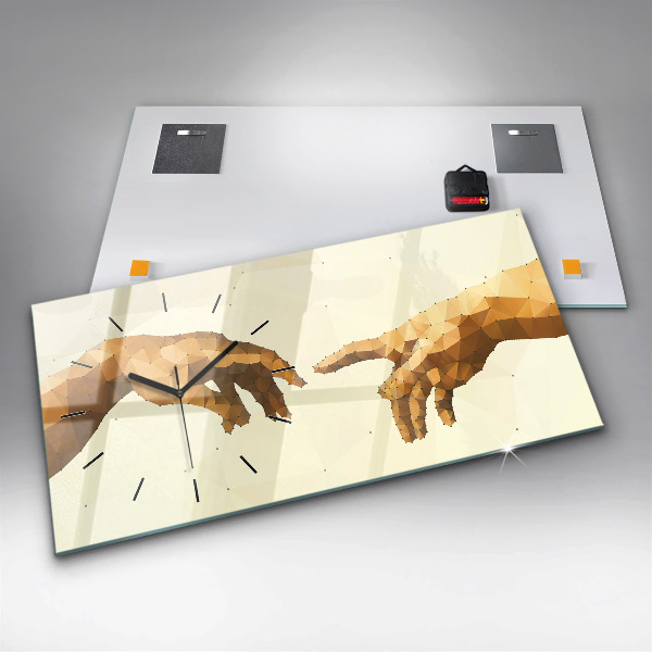 Horizontálne hodiny Stvorenie Adama