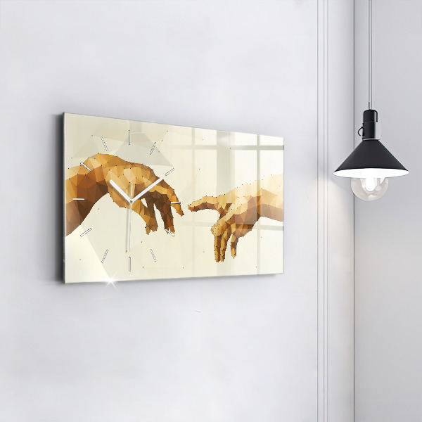 Horizontálne hodiny Stvorenie Adama