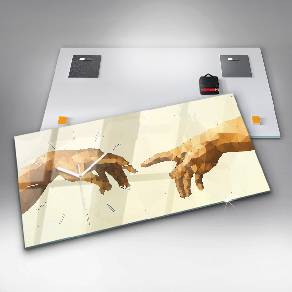 Horizontálne hodiny Stvorenie Adama