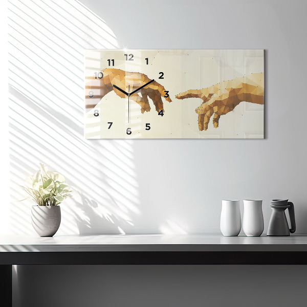 Horizontálne hodiny Stvorenie Adama