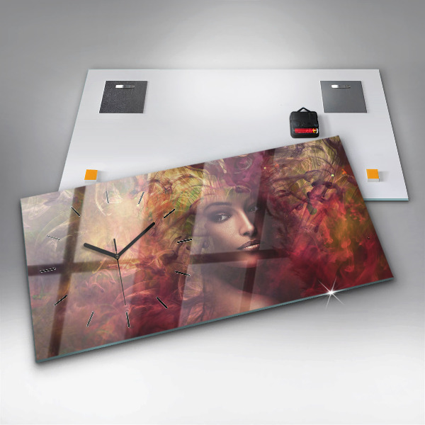 Horizontálne hodiny Portrét ženy