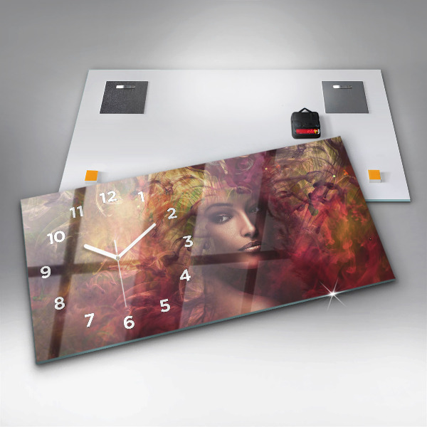 Horizontálne hodiny Portrét ženy