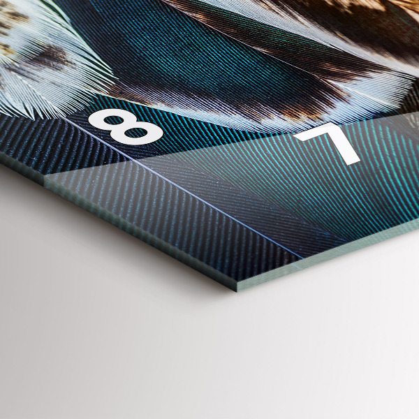 Horizontálne hodiny Svetlohnedé vtáčie perie