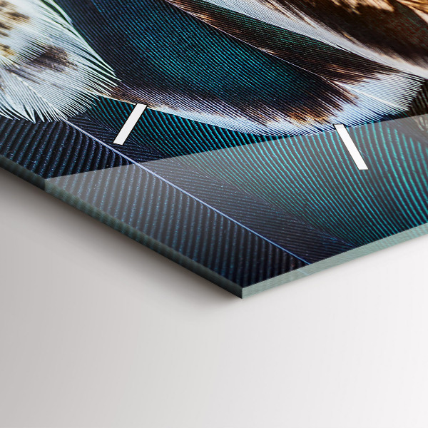 Horizontálne hodiny Svetlohnedé vtáčie perie