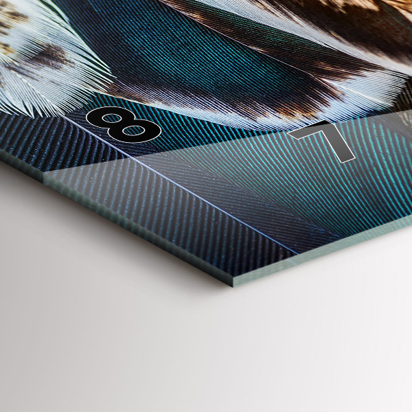 Horizontálne hodiny Svetlohnedé vtáčie perie