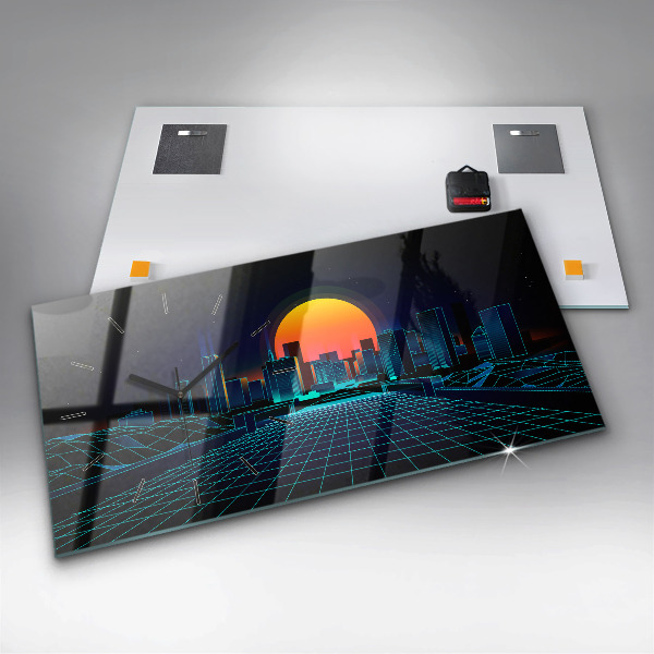 Horizontálne hodiny Mesto kyberpriestoru