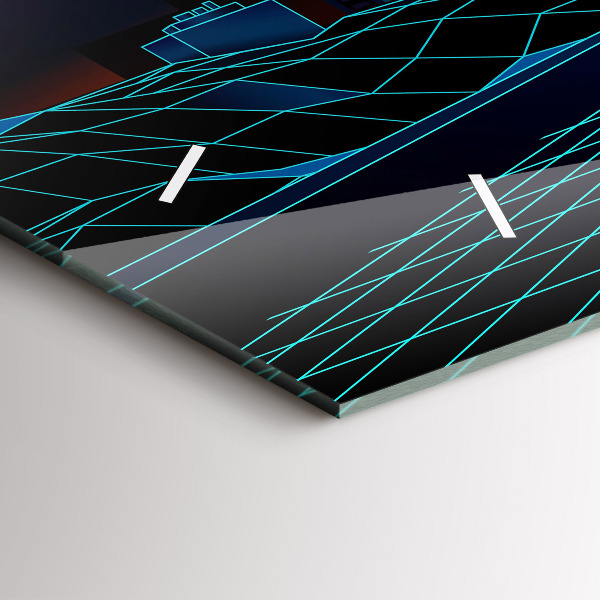 Horizontálne hodiny Mesto kyberpriestoru