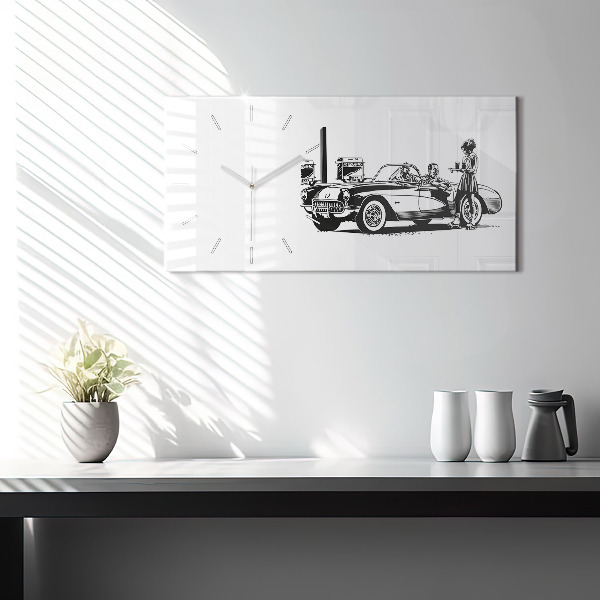 Horizontálne hodiny Retro ilustrácie