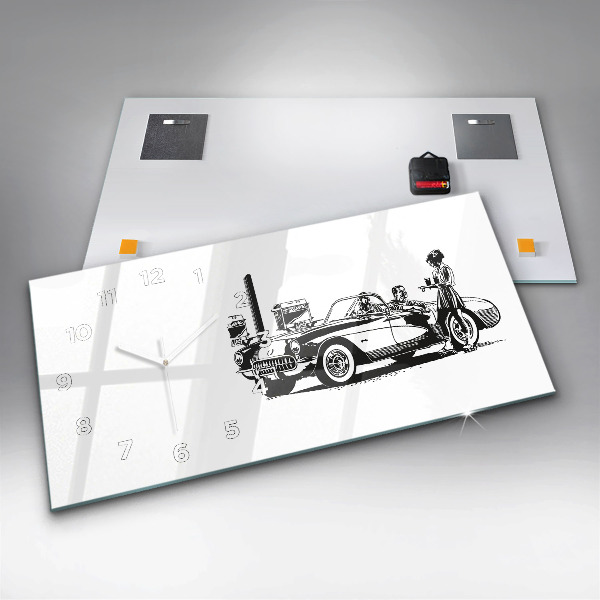 Horizontálne hodiny Retro ilustrácie