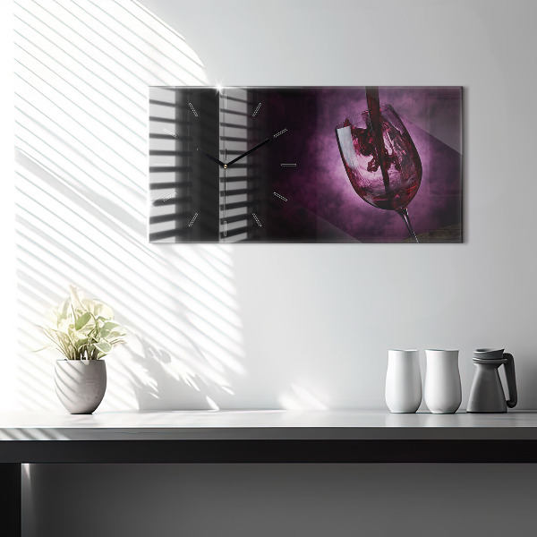 Horizontálne hodiny Pohár na víno