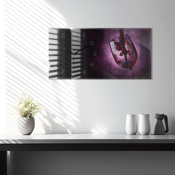 Horizontálne hodiny Pohár na víno