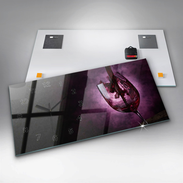 Horizontálne hodiny Pohár na víno