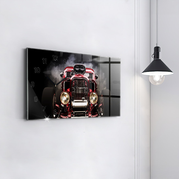 Horizontálne hodiny Staré veteránske auto