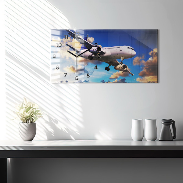 Horizontálne hodiny Oblačné lietadlo